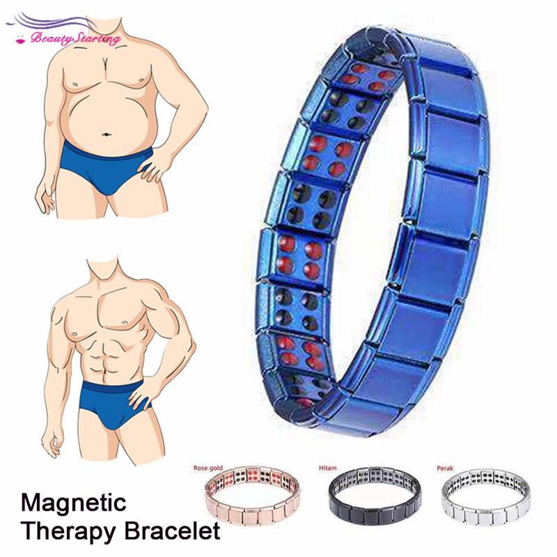 BT 7 Colors Men Magnetic Therapy Bracelet Health Energy Balance Germanium Magnetic Bracelet