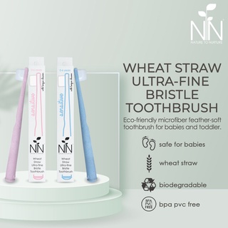 Nature to Nurture Wheat Straw Ultra-fine Bristle Toothbrush 0-6 yrs old, Blue #5