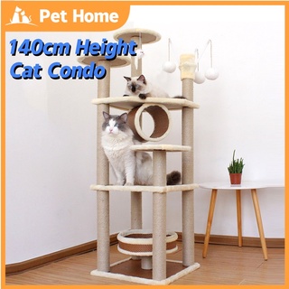 PETHOME Multi Level Cat Tree Tower Condo House for Cats Natural Sisal Scratching Climbing Post Frame