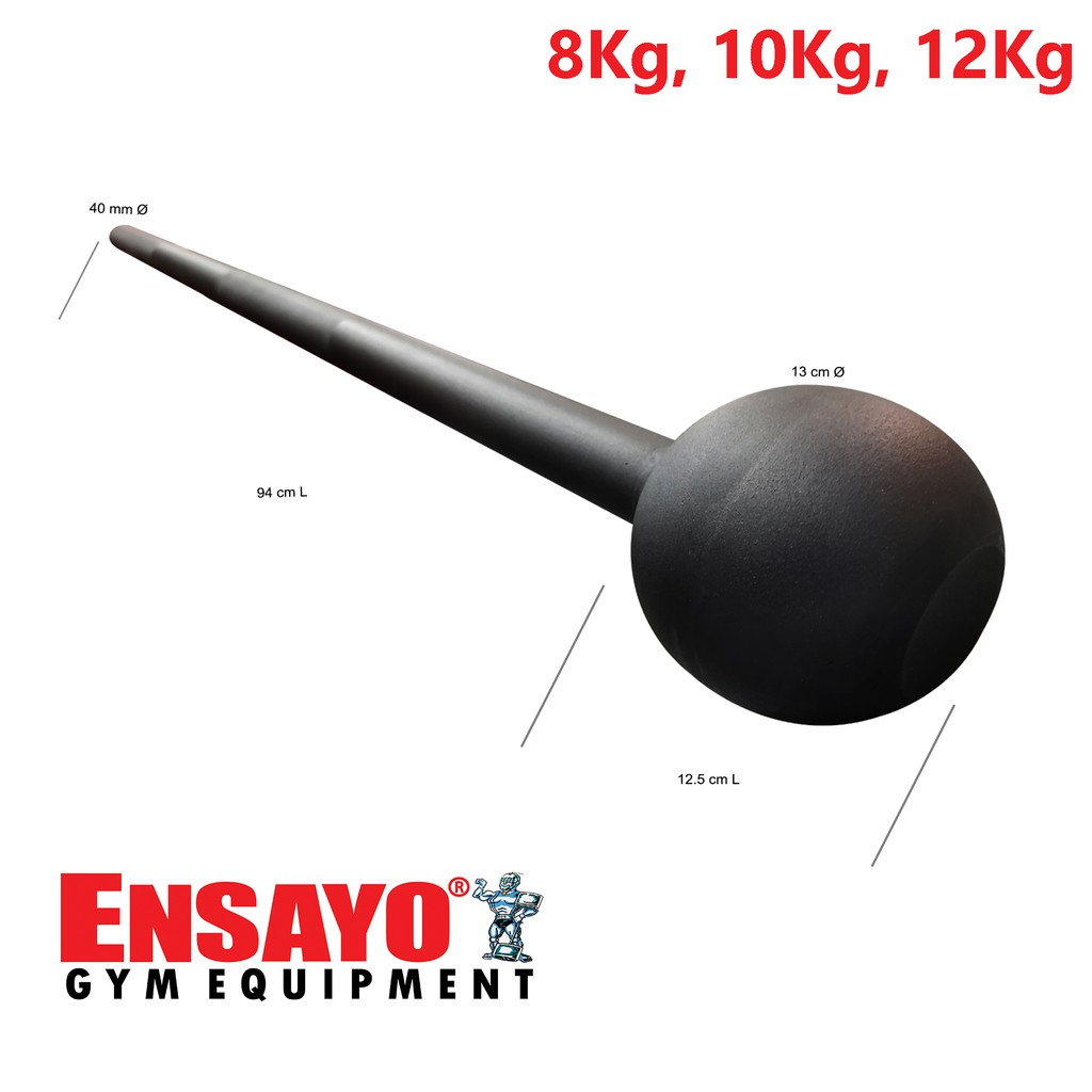 ENSAYO Exercise MACEBELL 8Kg/10Kg/12Kg Fitness Weight Mace Bell Full