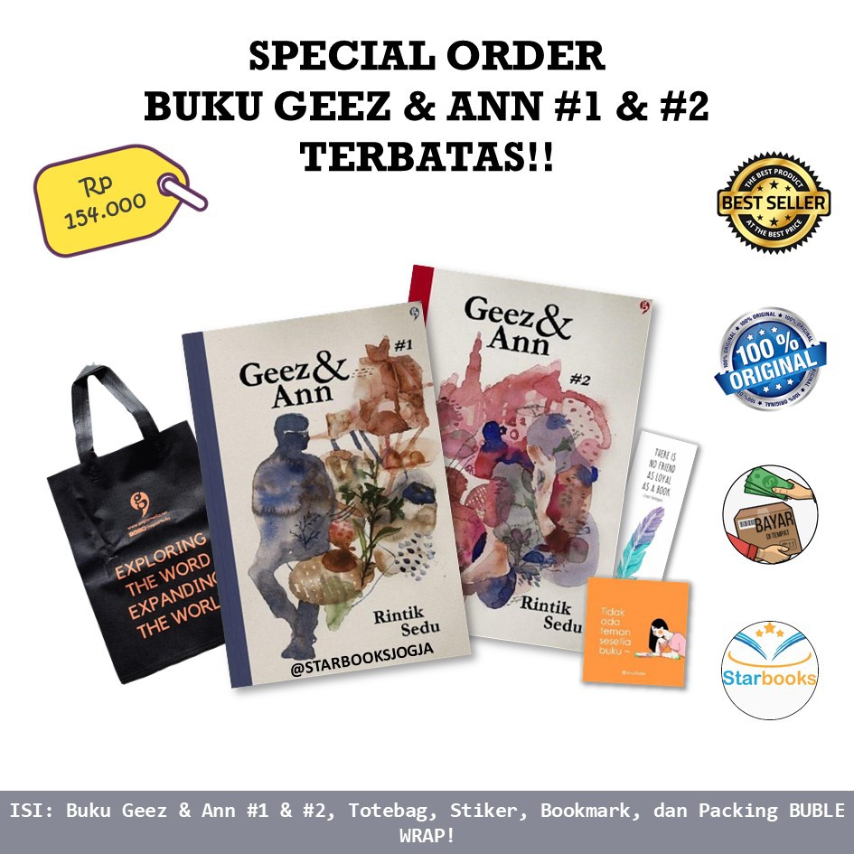 Special Geez Ann 1 Geez Ann 2 Rintik Sedu Free Notes Bundling Totebag Gagas Shopee Philippines