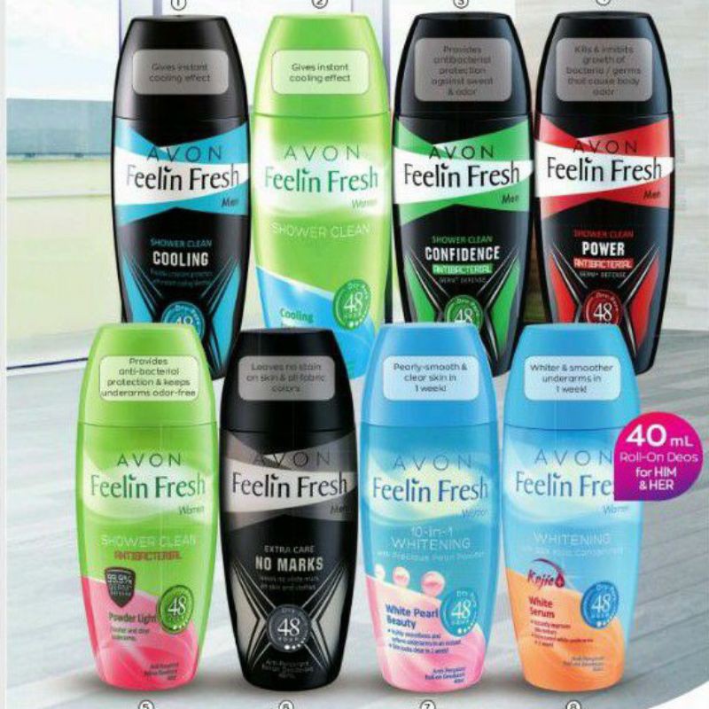AVON Feelin Fresh AntiPerspirant RollOn Deodorants 40ml Shopee Philippines