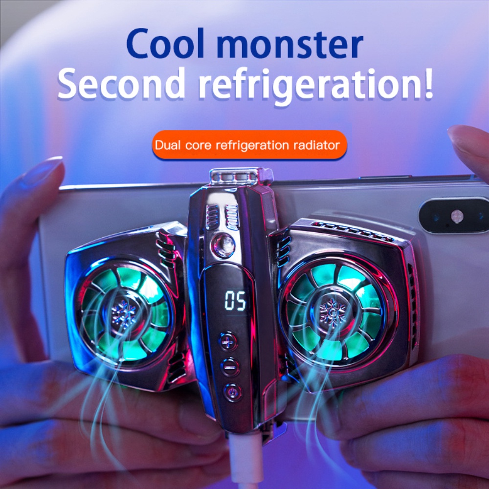 Ready Mobile Phone Radiator K4 Portable Mobile Phone Cooler Phone Cooling Fan Gaming With