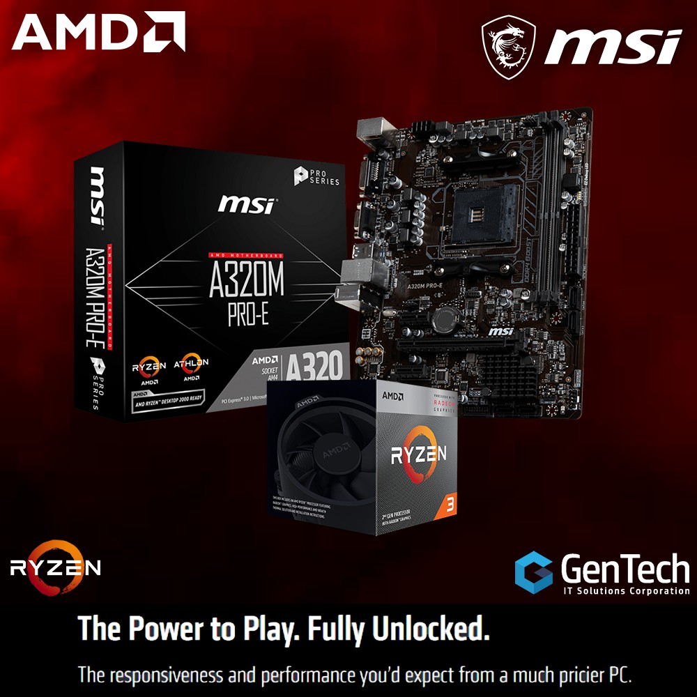 Amd Ryzen 3 30g With Radeon Rx Vega 8 Graphics Msi A3m Pro E Bundle Shopee Philippines