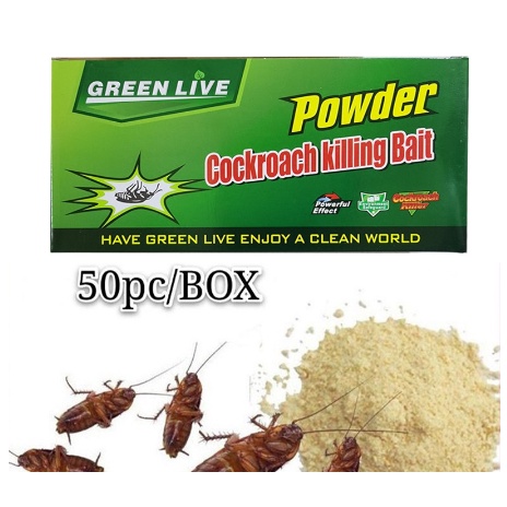 50pc Greenleaf Effective Powder Cockroach Killing Bait , Pesticide ...