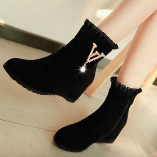 Ladies Spot On High Heel 'Ankle Boot' 
