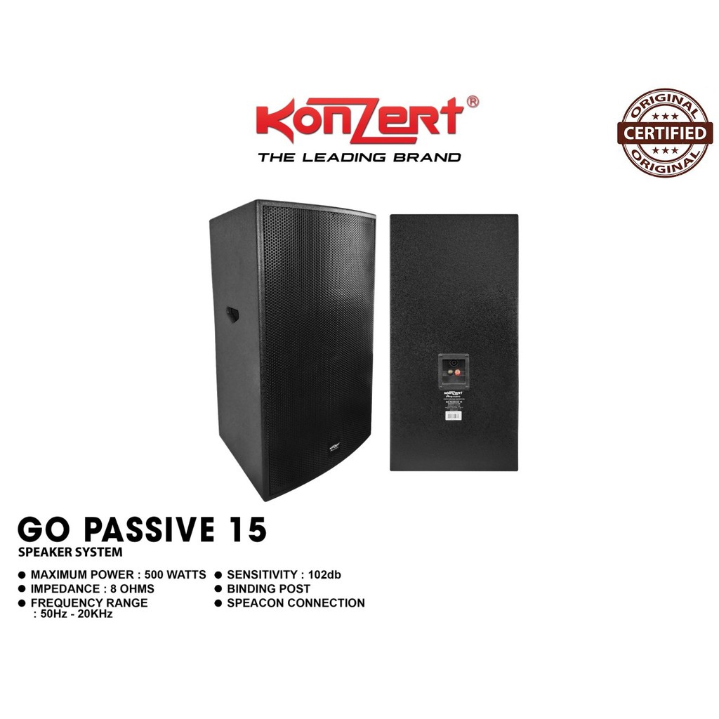 Konzert Go Passive 15 Passive Speaker System Shopee Philippines