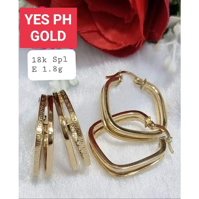 YES PH Legit PINAKAMURA TUNAY NA GINTO 18K Saudi Gold Earrings (1 ...