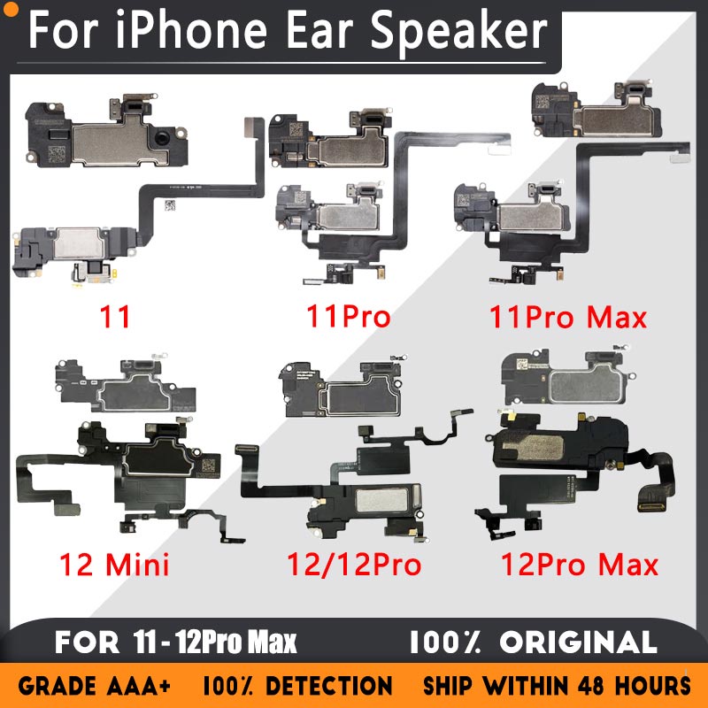 Original Ear Earpiece Flex For iPhone 11 11 Pro Max 12 Mini 12 Pro Max