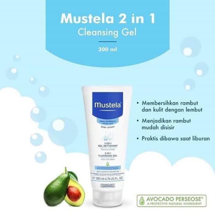 mustela 2 in 1 cleansing gel 200ml