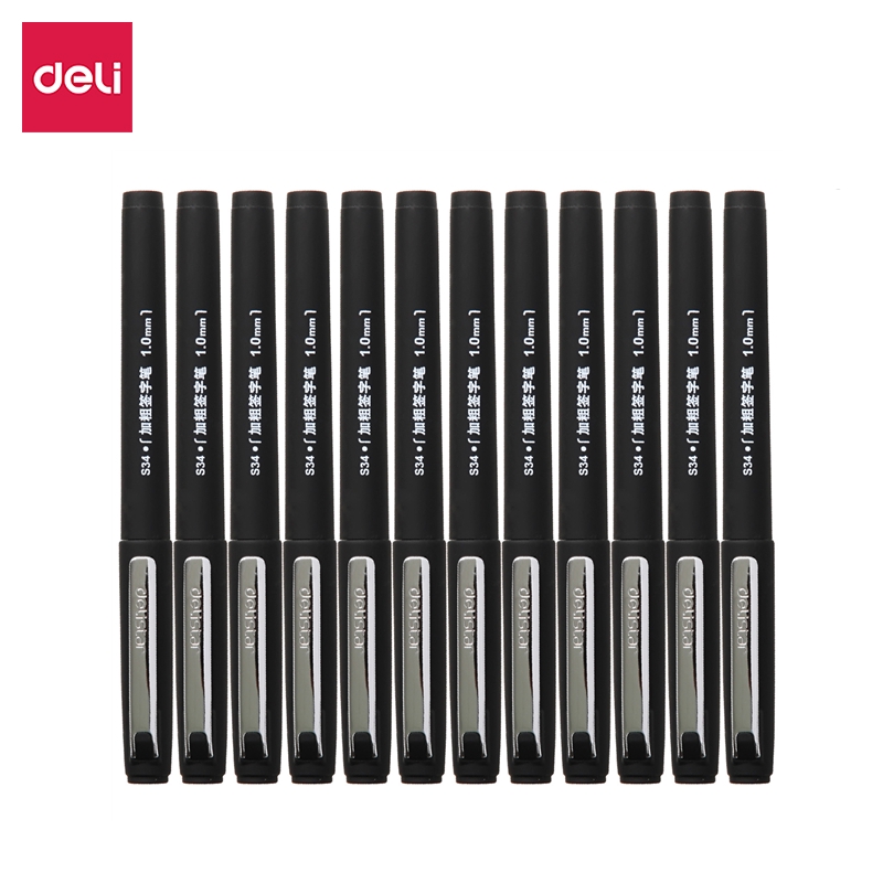 Deli 1.0mm Black Gel Ink Pen Office Supplies Stationery S34 Shopee