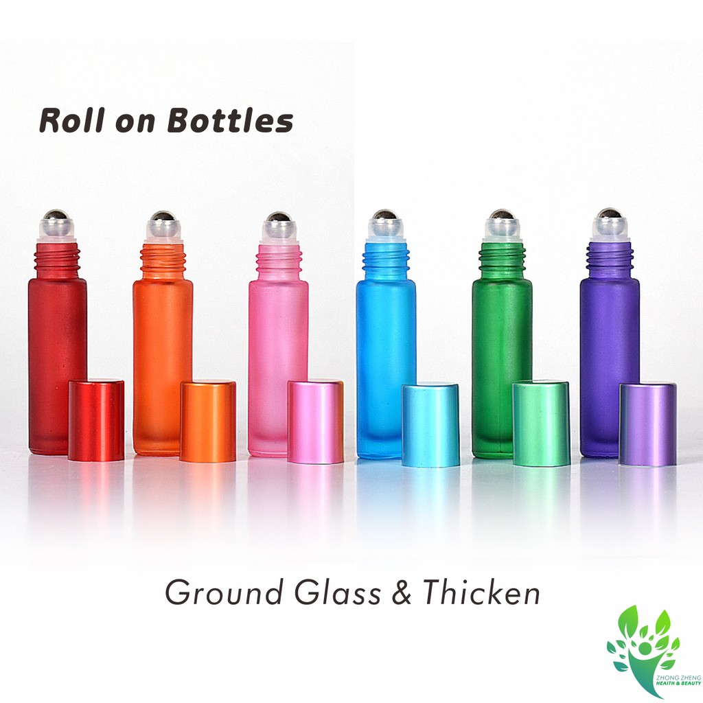 frosted glass roll on bottles