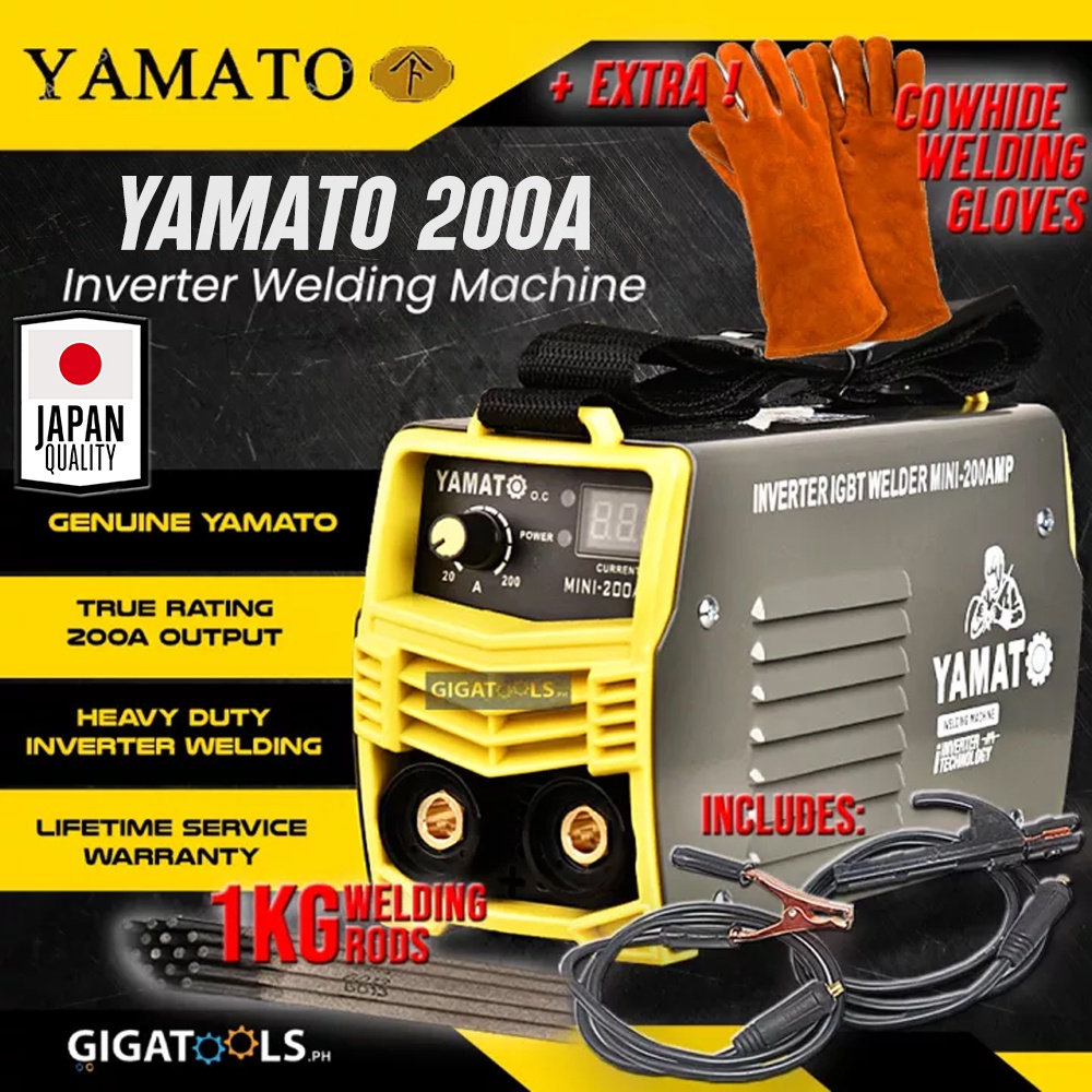 Yamato 200a Digital Inverter Igbt Welding Machine Mini 200a With 1kg Welding Rod And Welding 