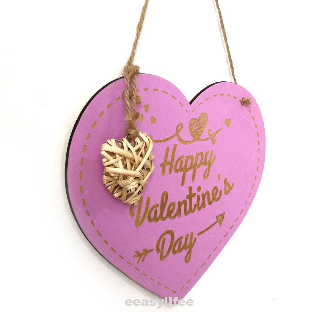 Lover Craft Romantic Valentines Day Heart Shape Home Decor Wooden