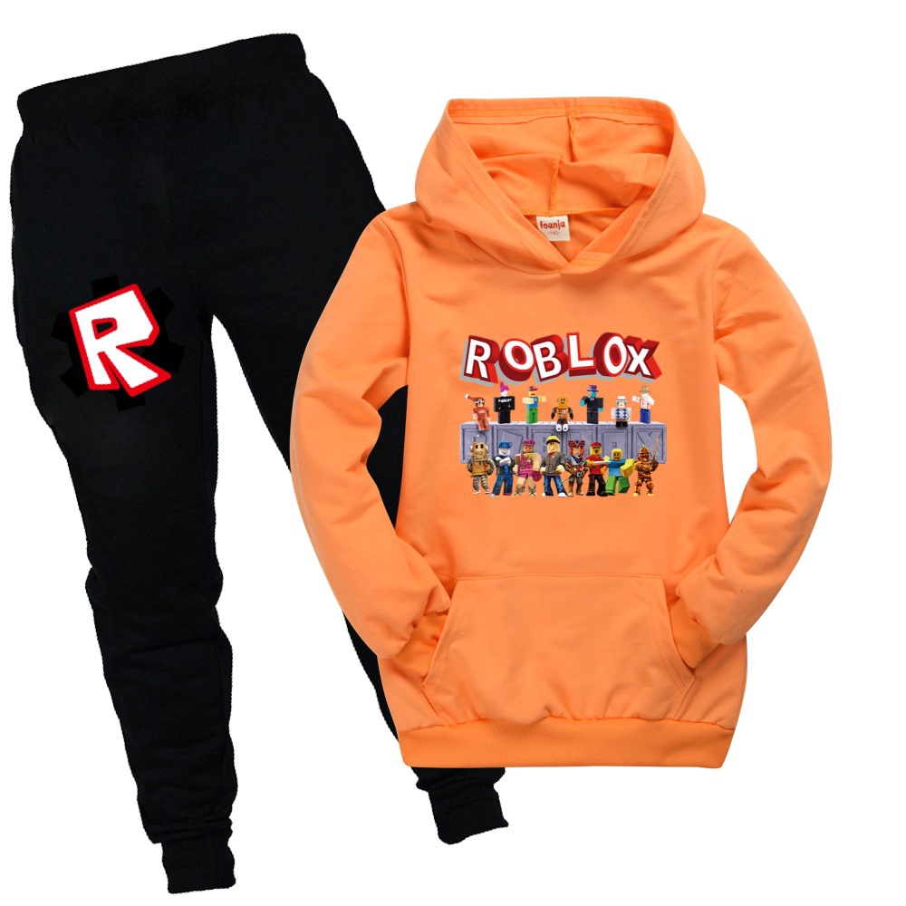 Roblox Hoodies Pants Suit Kids Hoodies With Pocket For Boys And Girls Two Pieces Set Sweatshirt Shopee Philippines - details about roblox boys girls kids hoodies sweatshirts pullover pants spring fall clothing