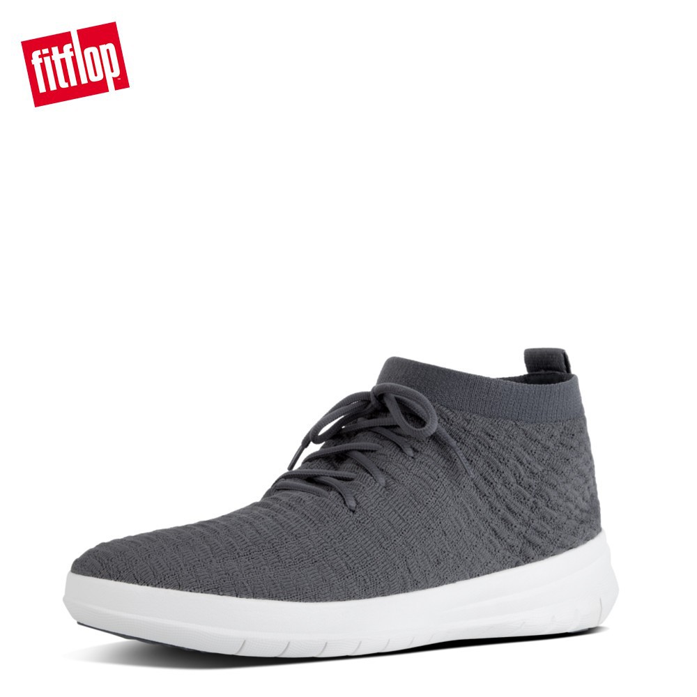 black slip on high top sneakers