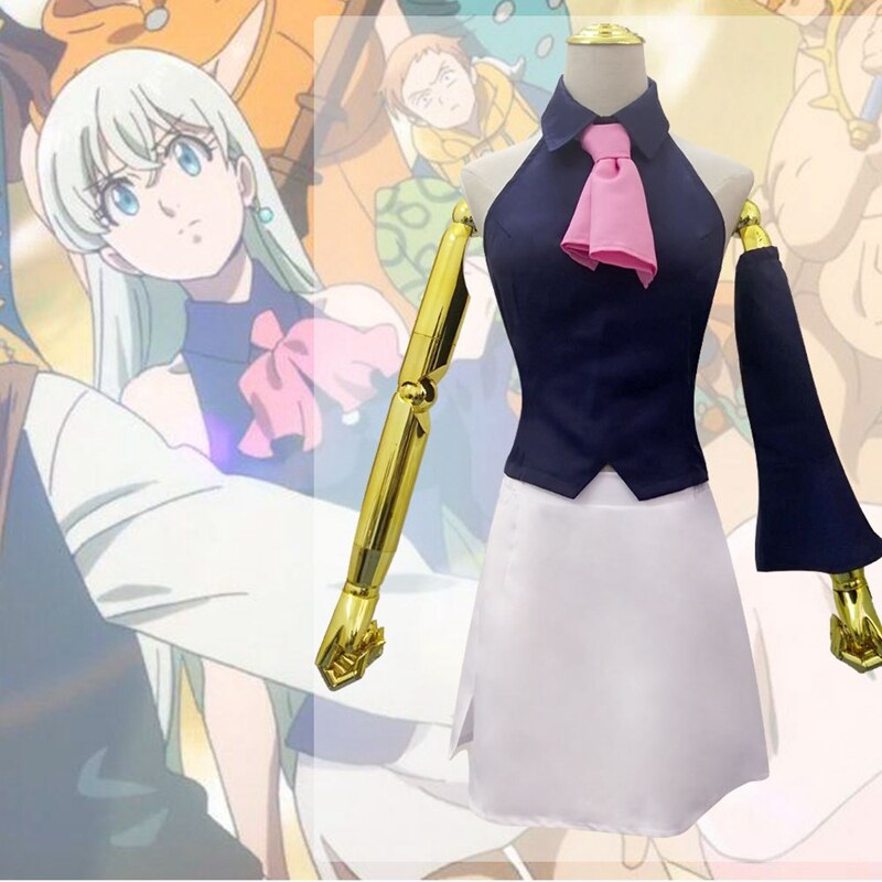 Anime Cosplay The Seven Deadly Sins: Prisoners of The Sky Elizabeth Liones Cosplay Costume Girls Women Waitress Uniform #10