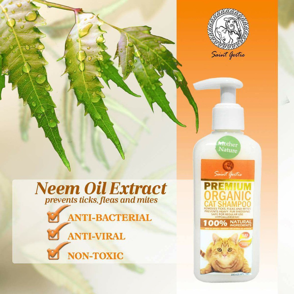 Saint Gertie Premium Organic Cat Shampoo (1050ml, 250ml) Shopee