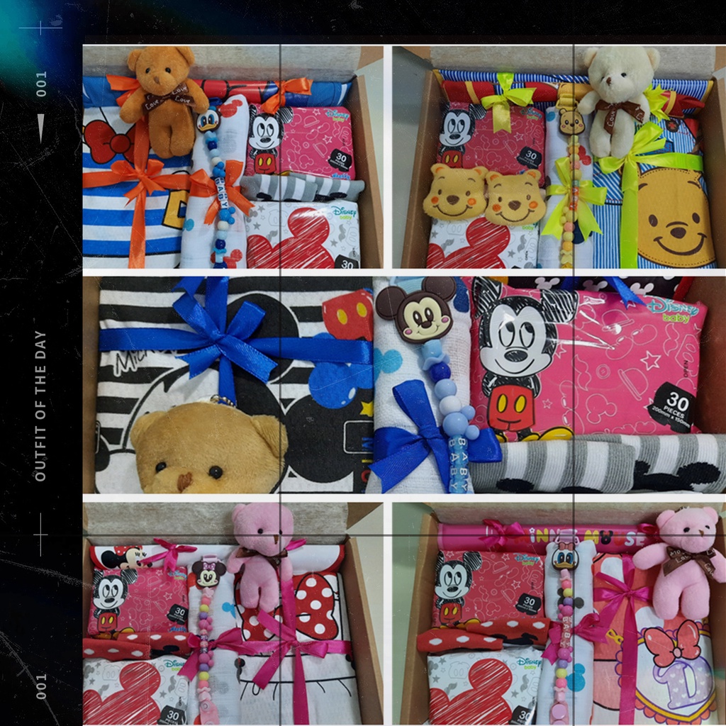 Disney Baby Gift Set Newborn Gift Box Hadiah Baby Boy Baby Girl Hamper FullMoon Mickey