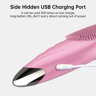 【2022 UPGRADE】Electric Facial Cleanser Deep Cleaning face Silicone Brush Sonic Facial Cleanser Heated Massager #8