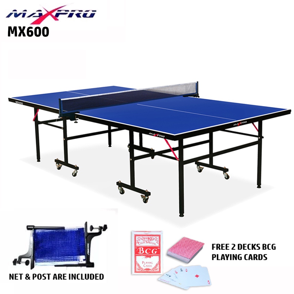 MaxPro Table Tennis Table MX500 and MX600 with Free UNO Playing Cards Shopee Philippines