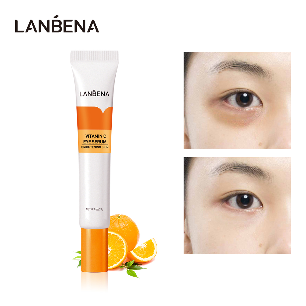 LANBENA Vitamin C Eye Serum Brightening Fading Dark Circles Bags Eye