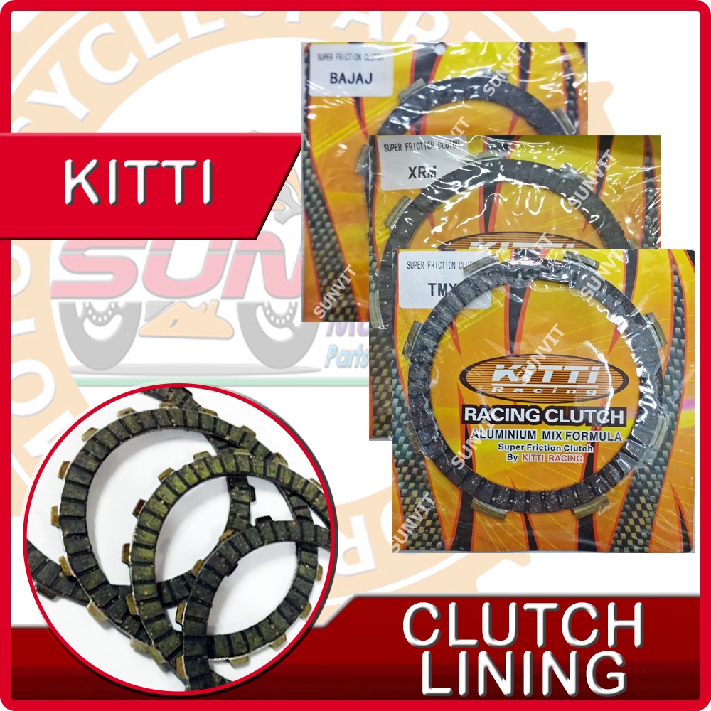 CLUTCH LINING KITTI ONE PIECE CRYPTON RAIDER FURY BAJAJ XRM WAVE110 TMX ...