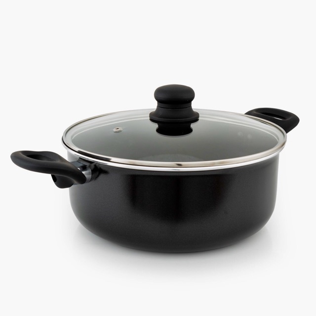 Imported Non-Stick Dutch Oven Casserole Pot with Glass Lid | Shopee ...