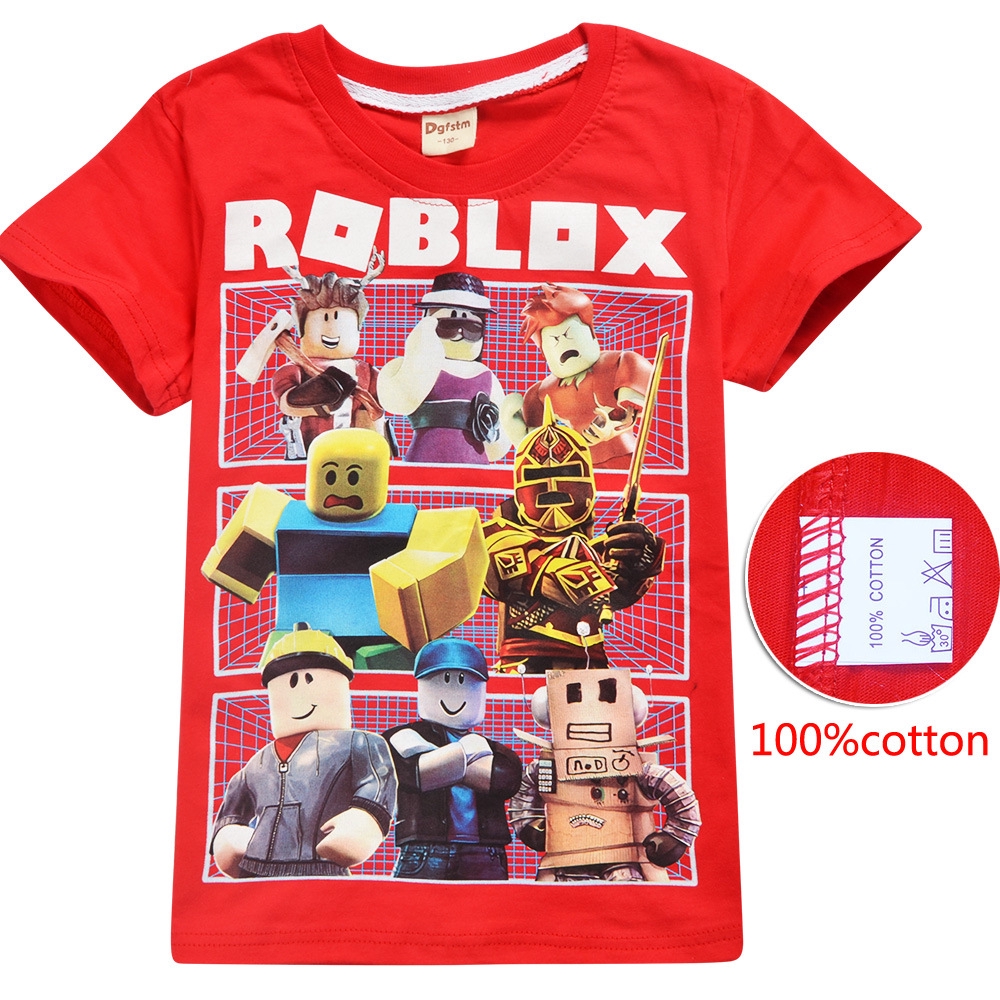 Roblox Kids T Shirts For Boys And Girls Tops Cartoon Tee Shirts Pure Cotton Shopee Philippines - details about roblox childrens t shirt boys and girls t shirt roblox gamer t shirt
