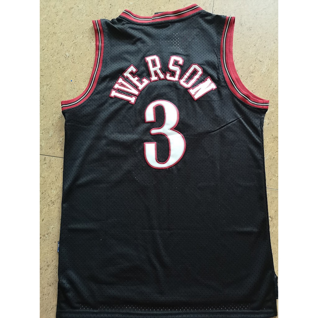 NBA SIXERS No. 3 Iverson jersey (black 