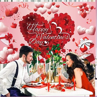Vantine Party Bacground Banner Love Heart Happy Valentine's Day Decor For Home 2022 Lovers Surprise Party Decor Rose Party #1