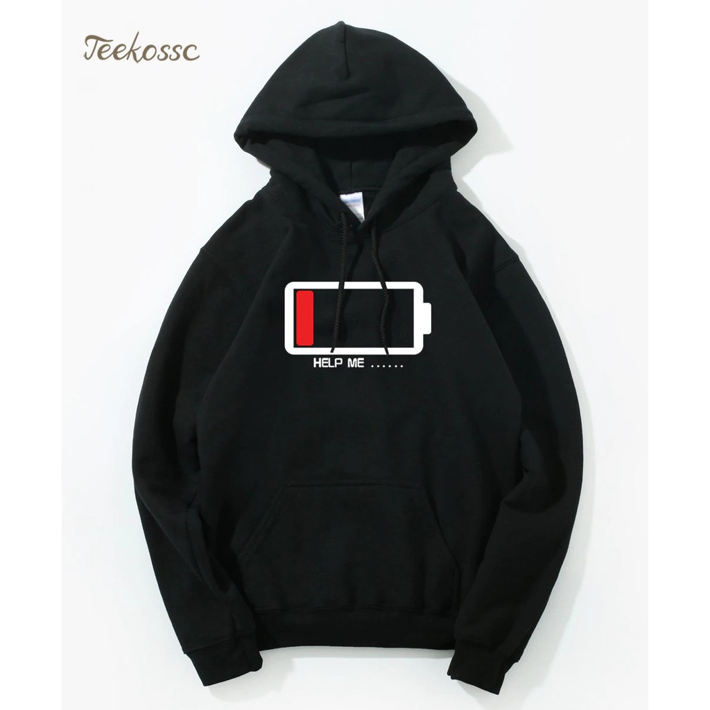 men's black hooded sweatshirt