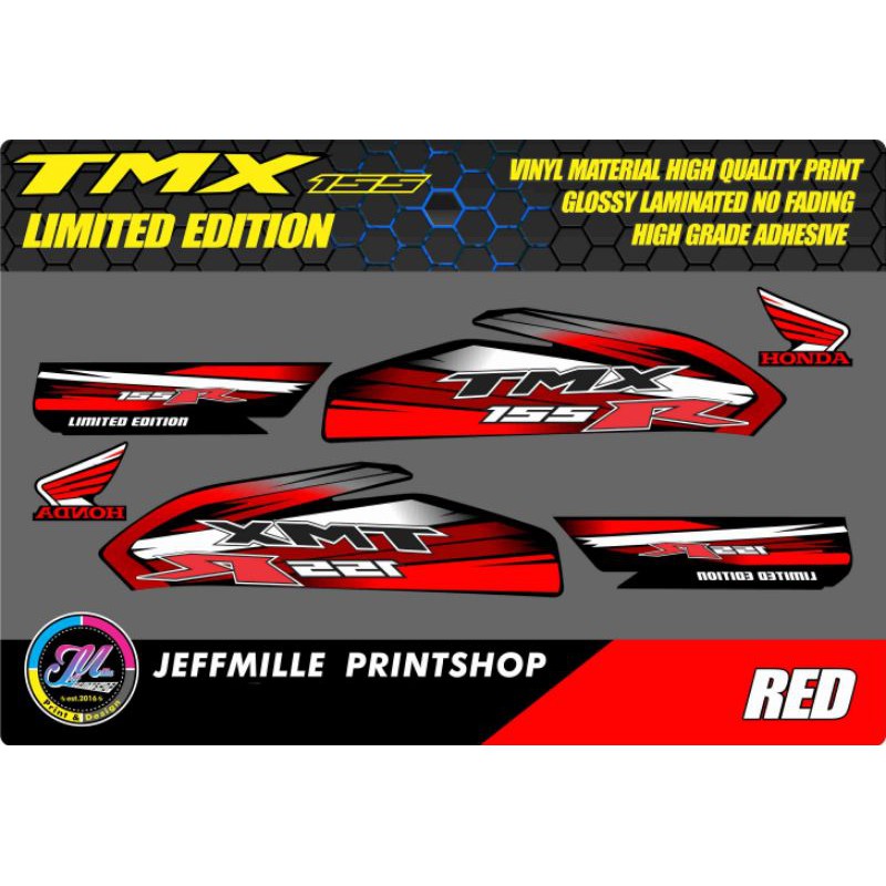 Honda Tmx 155 Limited Stock Sticker Decal Shopee Philippines