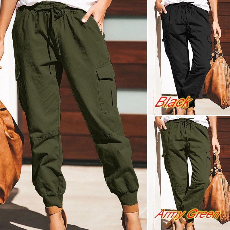 plus size army green pants