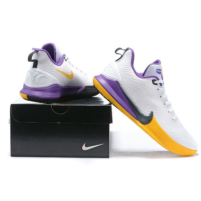 kobe white and purple shoes