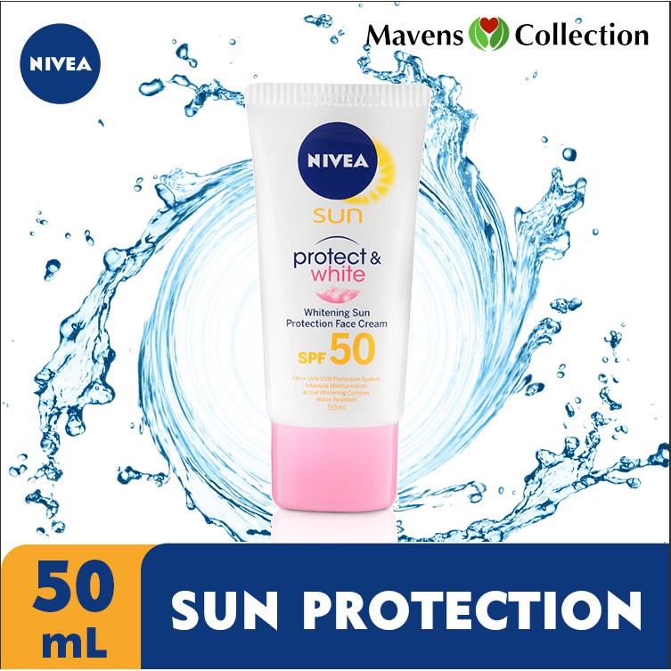 Nivea Sun Protect and White Face Cream SPF50 50ml by Mavens Collection ...