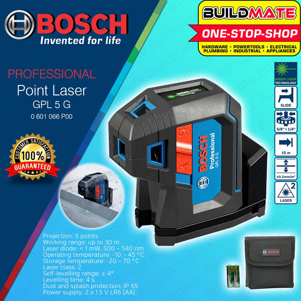 BOSCH Professional 5 Point Laser GPL 5G SelfLeveling Alignment Laser