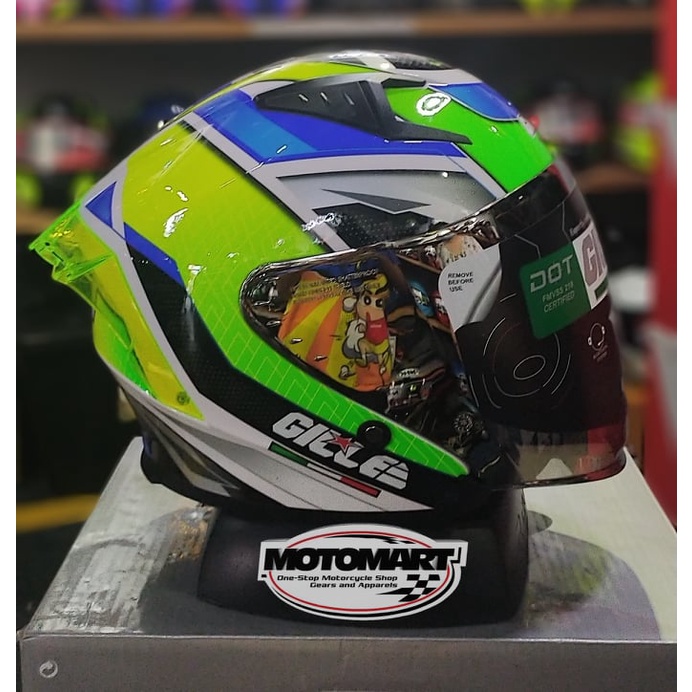 GILLE HALF FACE HELMET GVRV1 172 TORN (GREEN) Shopee Philippines