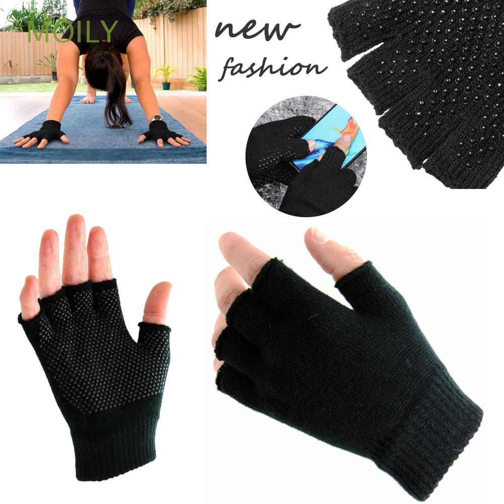 fingerless stretch gloves