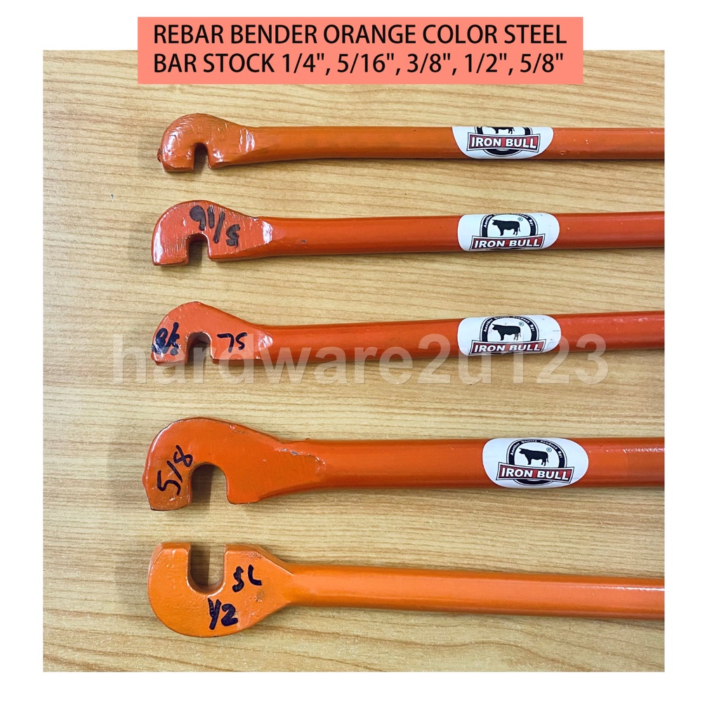1/4'', 5/6'', 3/8'', 1/2'', 5/8" Heavy Duty Rebar Bender Orange Colour