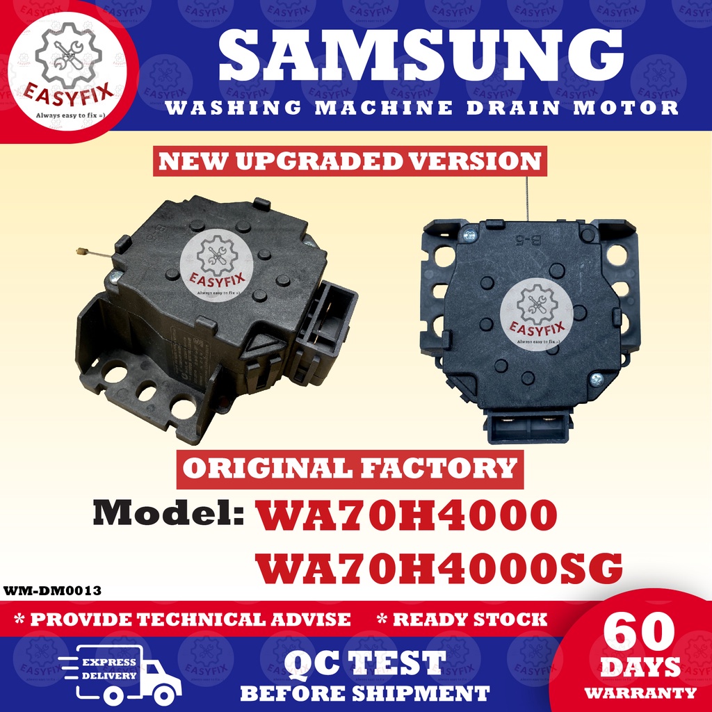 (ORIGINAL FACTORY) WA70H4000 / WA70H4000SG SAMSUNG WASHING MACHINE DRAIN MOTOR ( MOTOR BUANG AIR