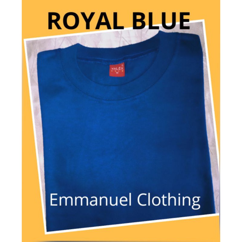 YALEX plain ROYAL BLUE t-shirt / red label | Shopee Philippines