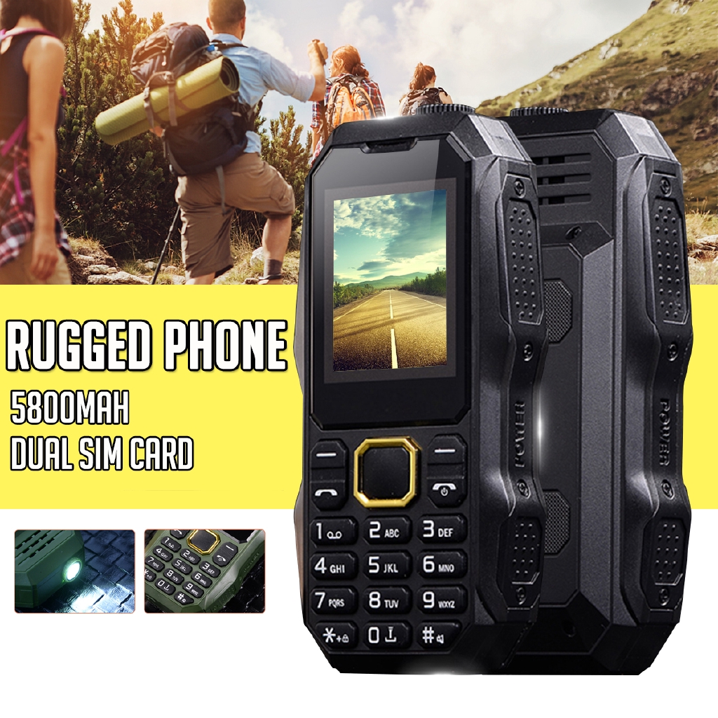 SUNSEE ELECTRONICS Dustproof Long Standby Button Phone,Loud Sound Bluetooth Rugged Mobile Unlock Phone,32MB RAM 32MB ROM,Dual SIM Cards 
