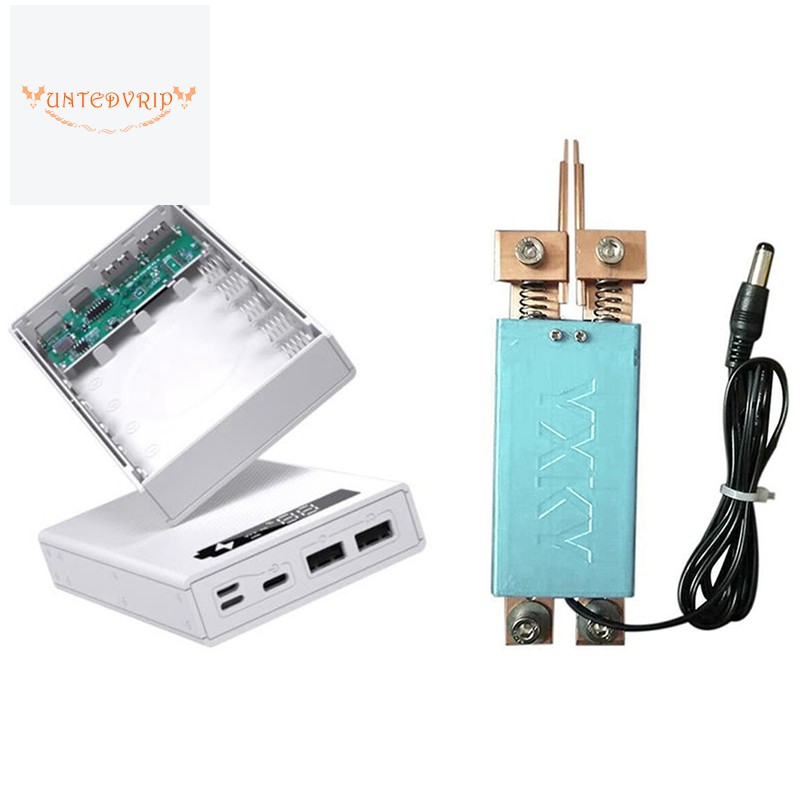 1 Pcs DIY Spot Welder Machine Welding 18650 Battery Spot Welding Pen & 1 Pcs 5 X 18650 Mobile Power Box