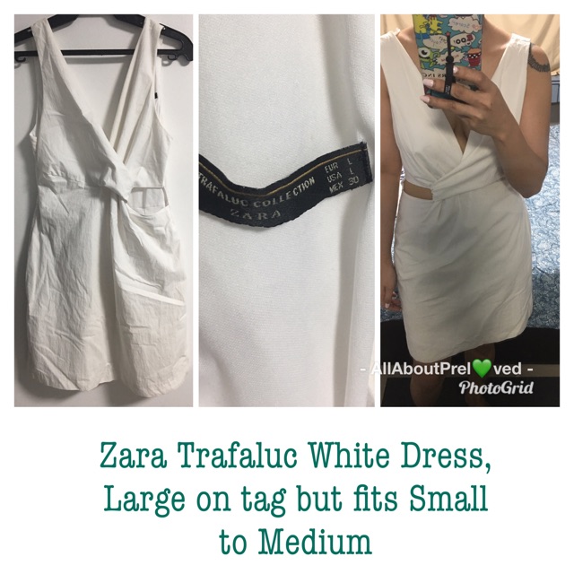 zara trf white dress