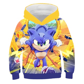 Spring Autumn Boys Girls Casual Super Sonic Hoodies 2022 New Fashion Loose Long Sleeves Sweatshirts Clothes Ameica Anime Outwear #8