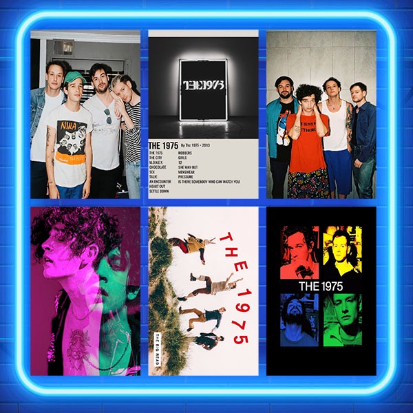 The 1975 Rock Band Coated Aesthetic Retro Poster Polaroid Vintage Room Decor Wall Collage Pictures #4