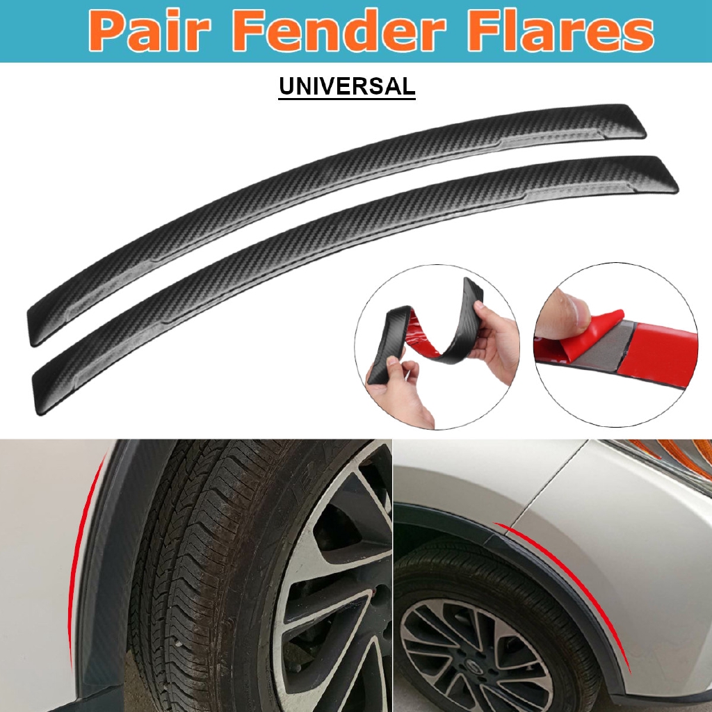 Details about   2x Car Wheel Arch Trim Fender Flare Wheel Eyebrow Protector Sticker Rubber Strip