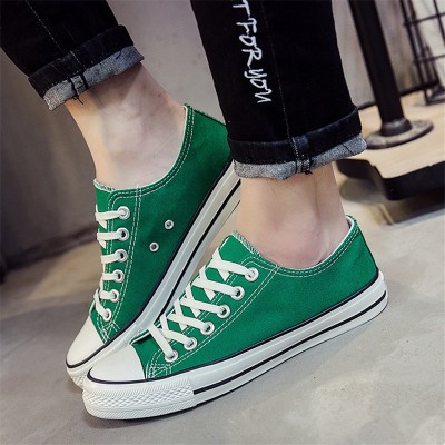 dark green canvas shoes