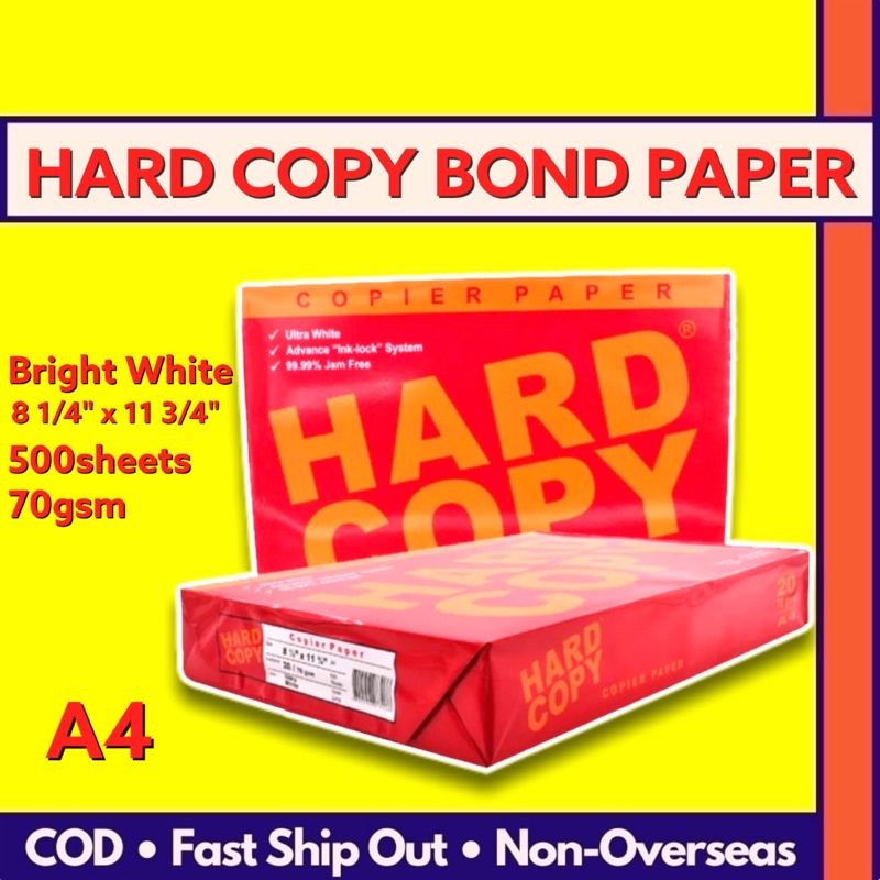 Hard Copy Bond Paper A4 size Shopee Philippines